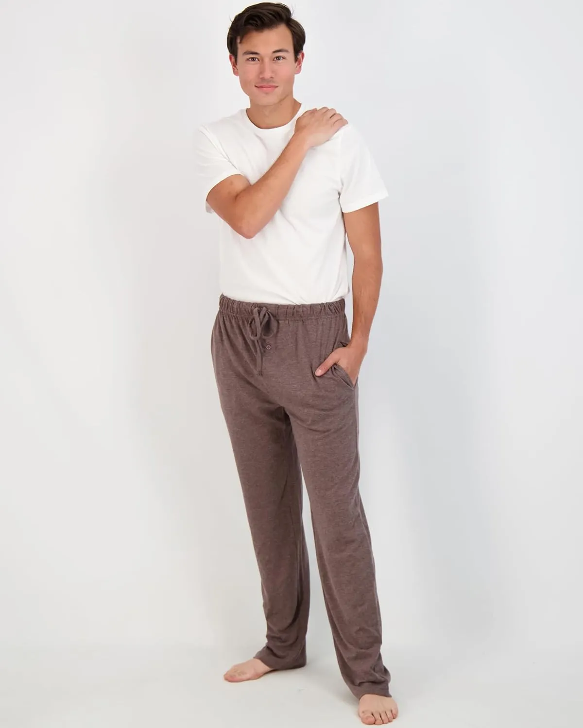 Real Essentials 3 Pack: Men's Pajama Pants - Knit Cotton Flannel Plaid Lounge Bottoms (Available In Big & Tall)