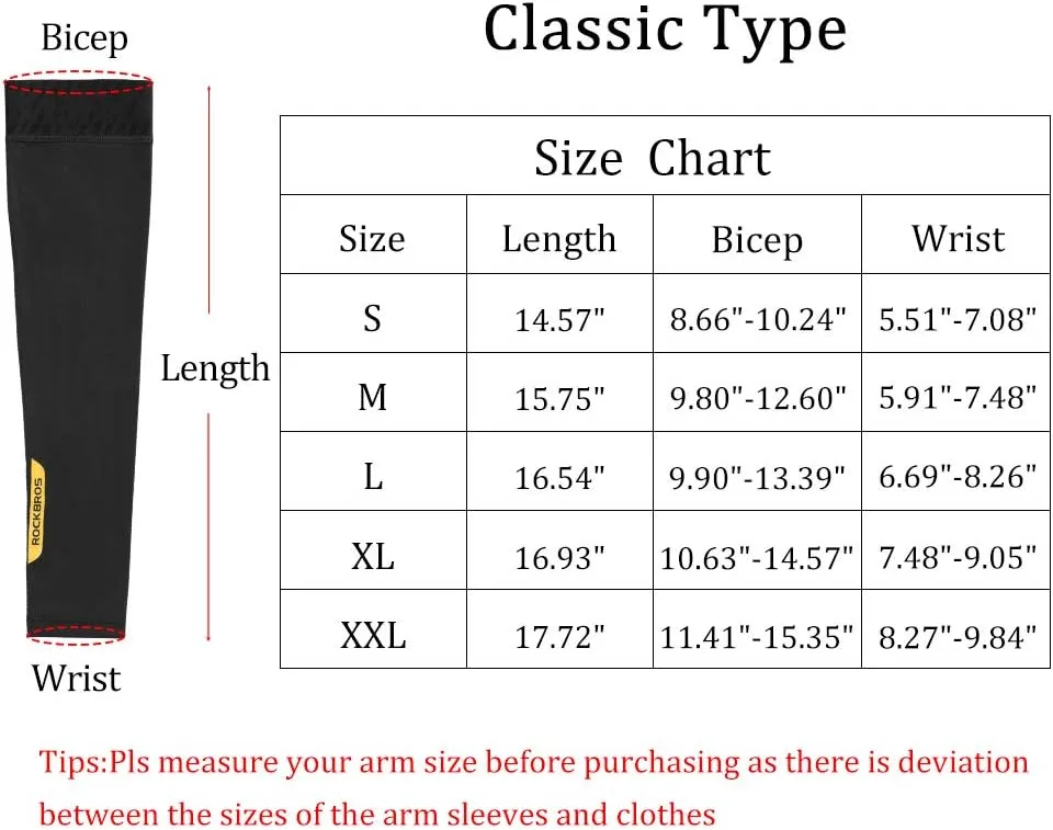 ROCKBROS Sun Protection Arm Sleeves Cooling Running Golf Fishing Cycling Arm Sleeves