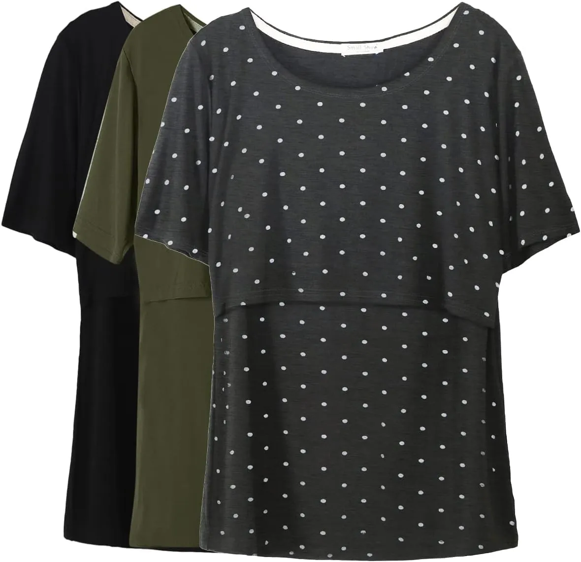 Smallshow Women's Maternity Nursing Tops Short Sleeve Breastfeeding Clothes