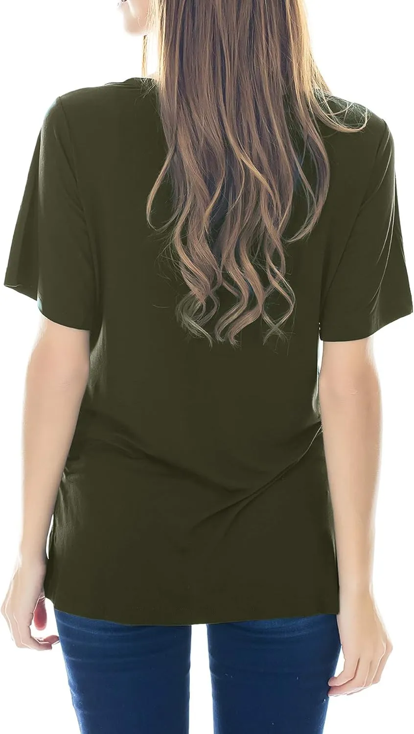 Smallshow Women's Maternity Nursing Tops Short Sleeve Breastfeeding Clothes