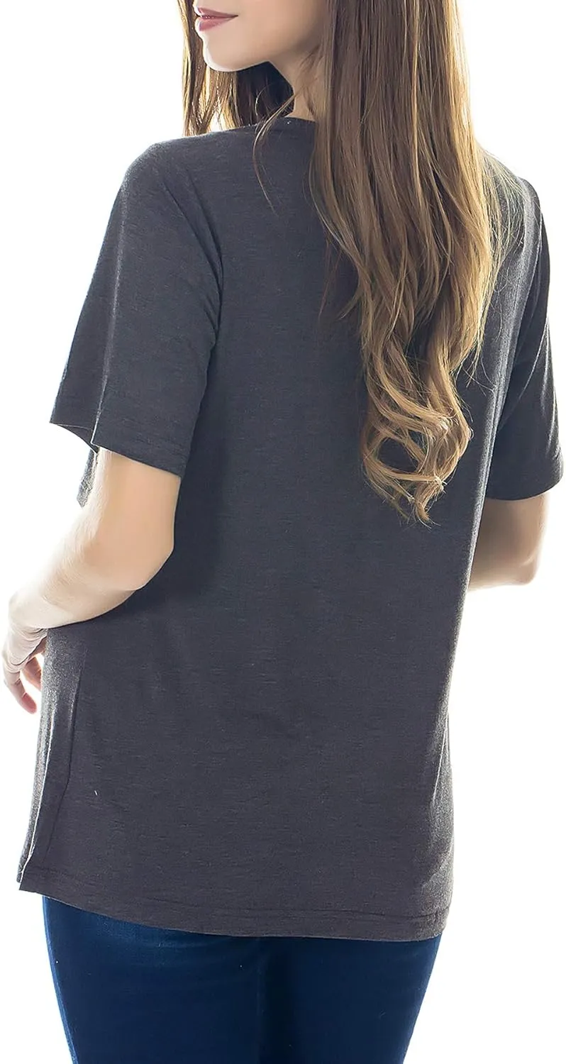Smallshow Women's Maternity Nursing Tops Short Sleeve Breastfeeding Clothes