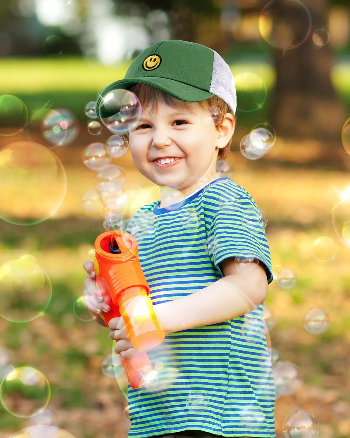 SONMONY Kids Baseball Hat Smiley Face Toddler Trucker Hats Lightweight Mesh Back Trucker Cap for Girls Boys