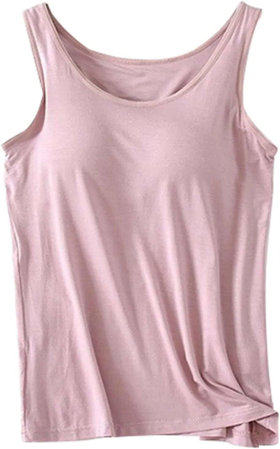 Tank Top with Built in Bra for Women Camisole Spaghetti Strap Workout Yoga Shirts Basic Padded Tank Tops 2025 Summer Clothes