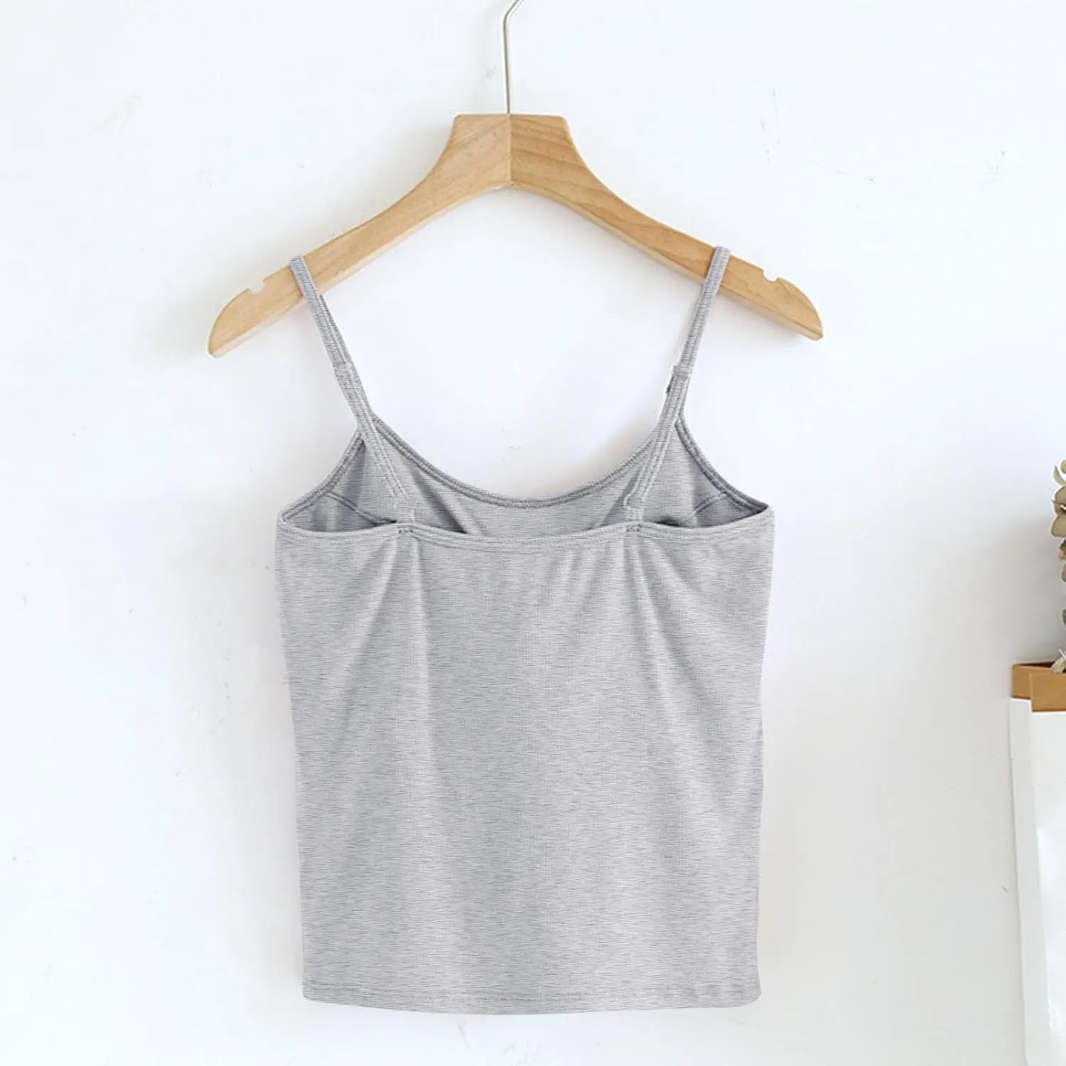 Tank Tops with Built in Bra for Women Ribbed Knit Solid Basic Padded Sport Bras Regular Fit Stretch Workout Camisole