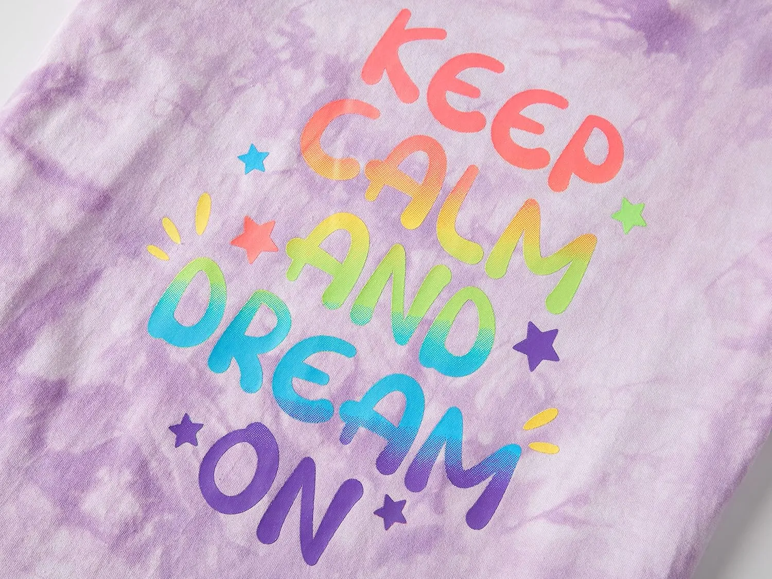 Tebbis Trendy Tie Dye Sleepover Summer Pajamas for Girls -100% Cotton Soft Dount Cat Caticorn Jammies Size 6-18