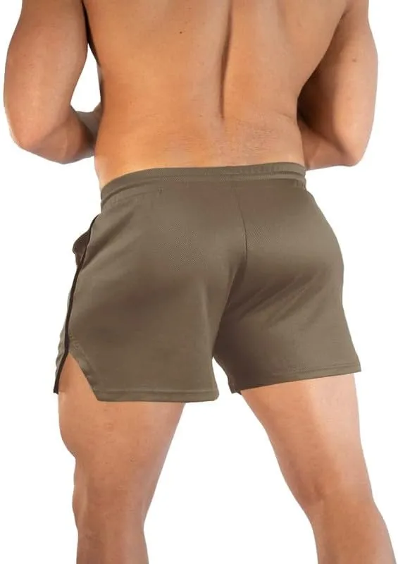 TEZO Mens 5" Gym Workout Shorts Athletic Running Training Quick Dry Short Pants Pockets Lightweight Mesh Activewear
