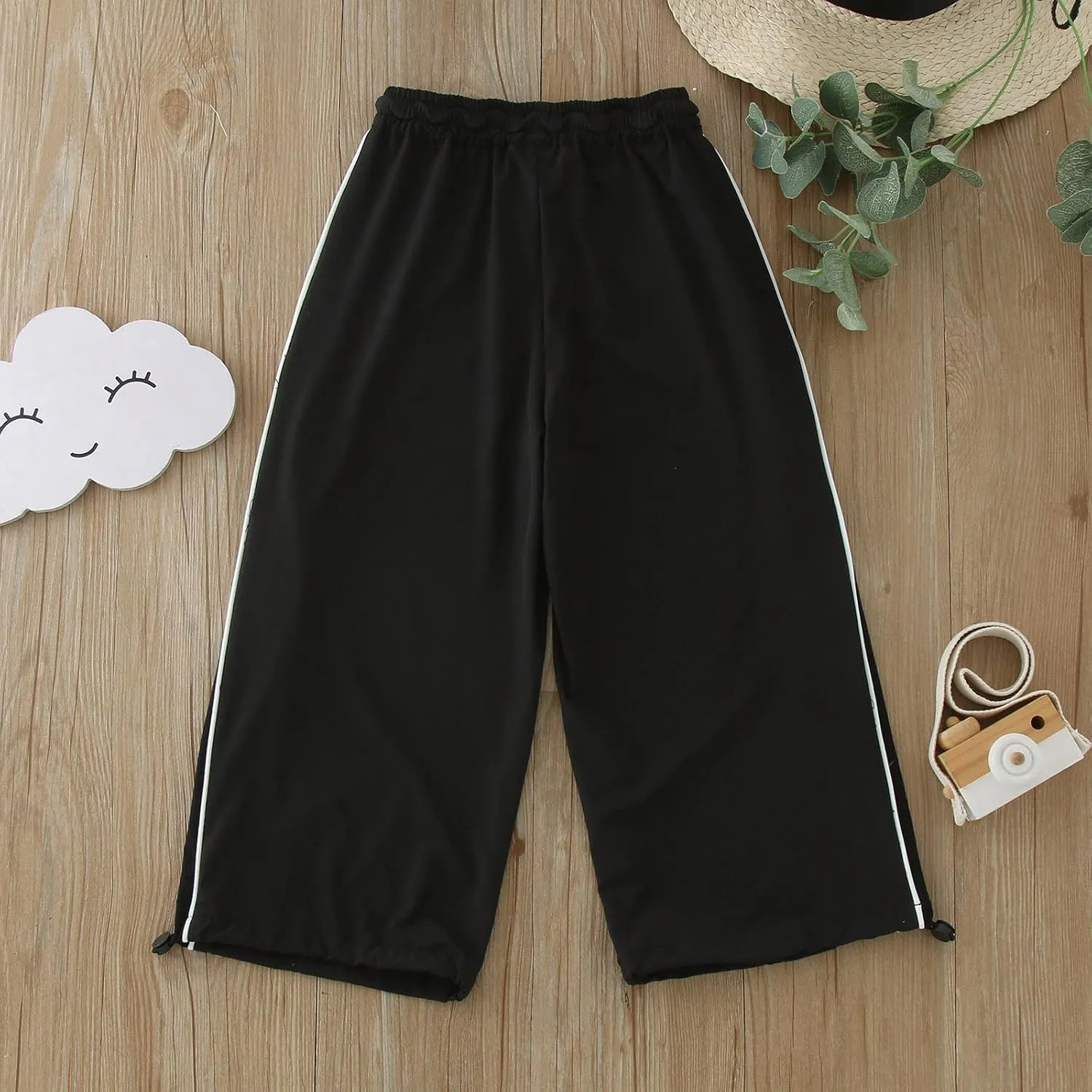 Toddler Boys Girls Wide Leg School Pants Sweatpants Active Baggy Joggers Pull on Quick-Dry Lounge Sports Trousers