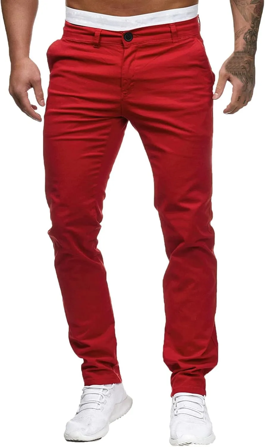 Trendy Pants for Men Summer Elastic Waist Fit Breathable Leisure Style Elasticity Soft Comfy Fashion Running Trousers