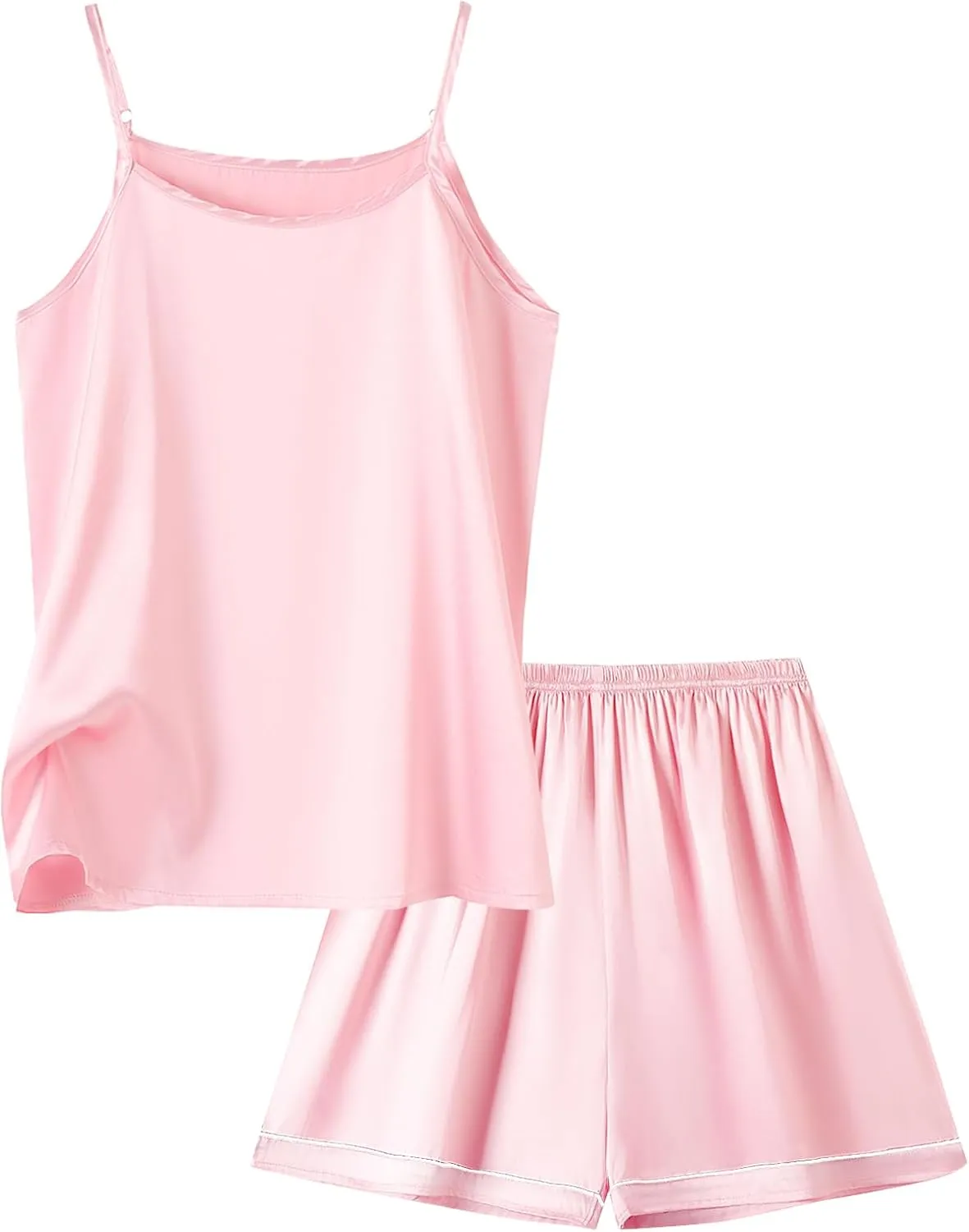 Umeyda Girls & Womens Pajamas Set Sleeveless Camisole Tank Top and Shorts 2 Piece Sleepwear Summer Outfits