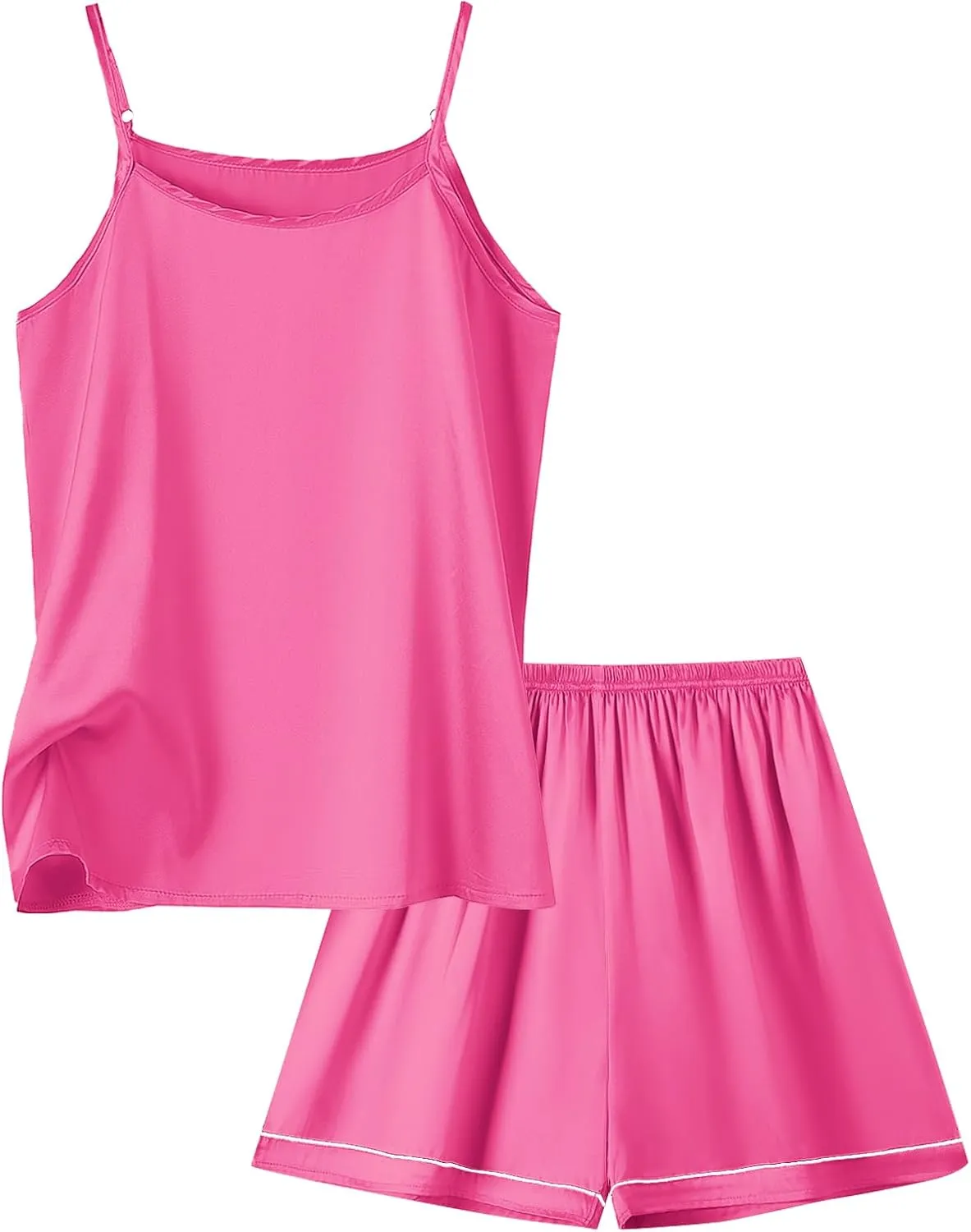 Umeyda Girls & Womens Pajamas Set Sleeveless Camisole Tank Top and Shorts 2 Piece Sleepwear Summer Outfits