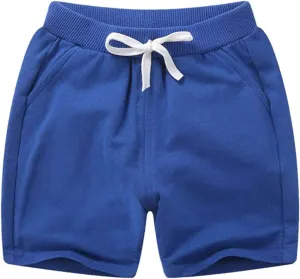 Unisex Baby Boys Girls Summer Solid Color Cotton Sport Jogger Shorts Casual Elastic Waist Active Shorts Pants