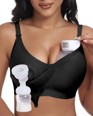 Wireless Seamless Pumping Bra Hands Free Nursing Bra Wirefree Comfort Wearable Breast Pump Brass