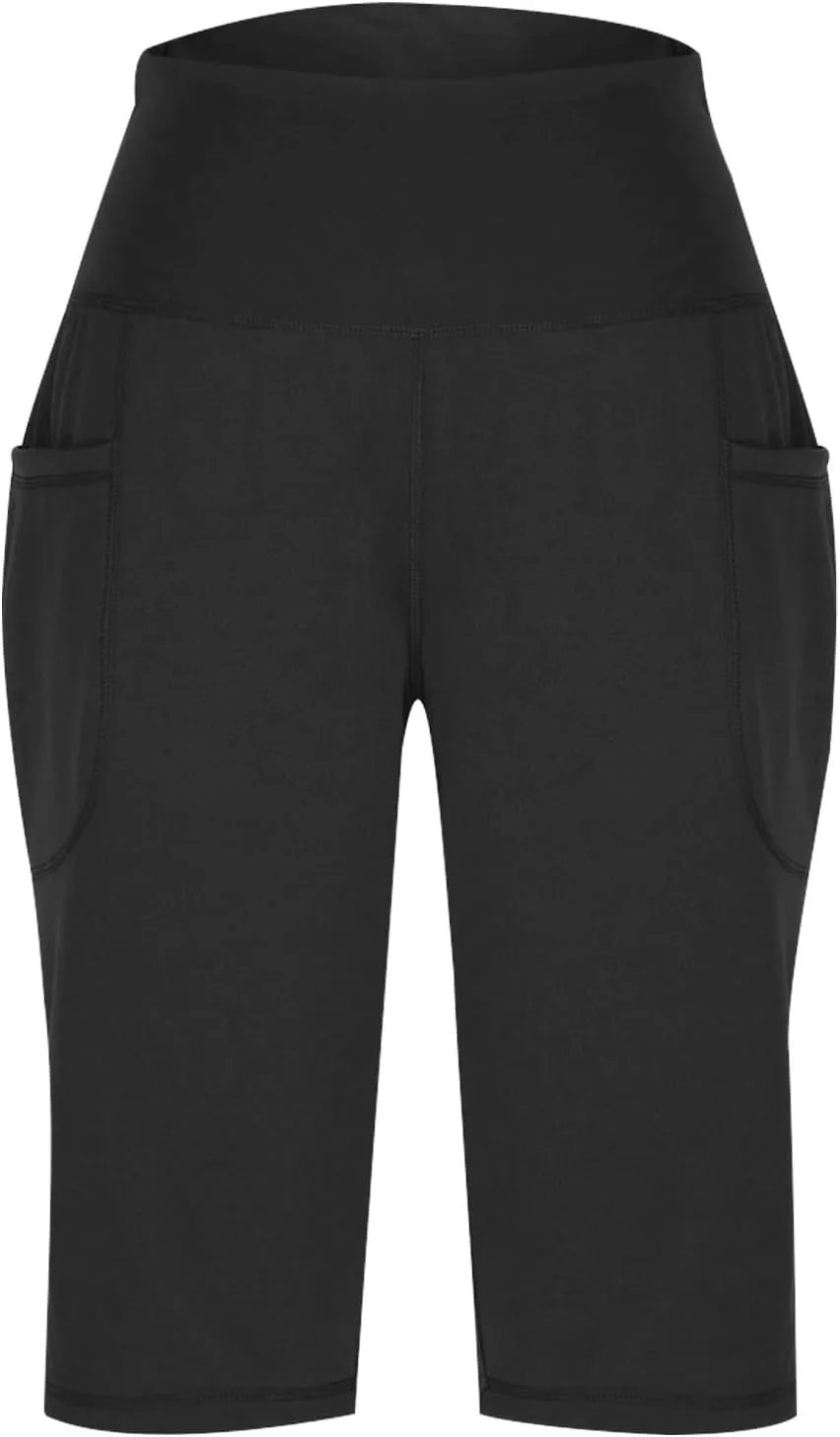 Women Capri Jeans High Waisted 2025 Spring Fashion Loose Pants Cropped Trousers Quick Dry Active Pockets Drawstring