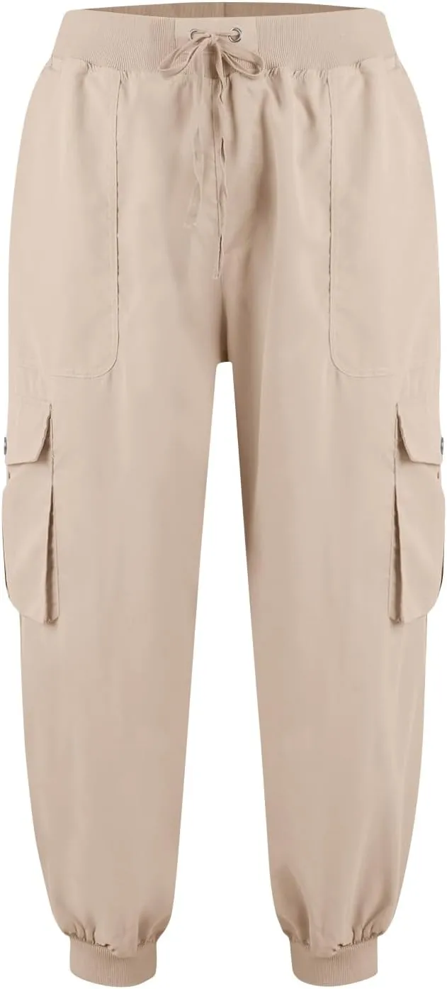 Women Hiking Pants Lightweight Cargo Joggers Outdoor Quick Dry Athletic Pants with Pockets Casual Travel Pants