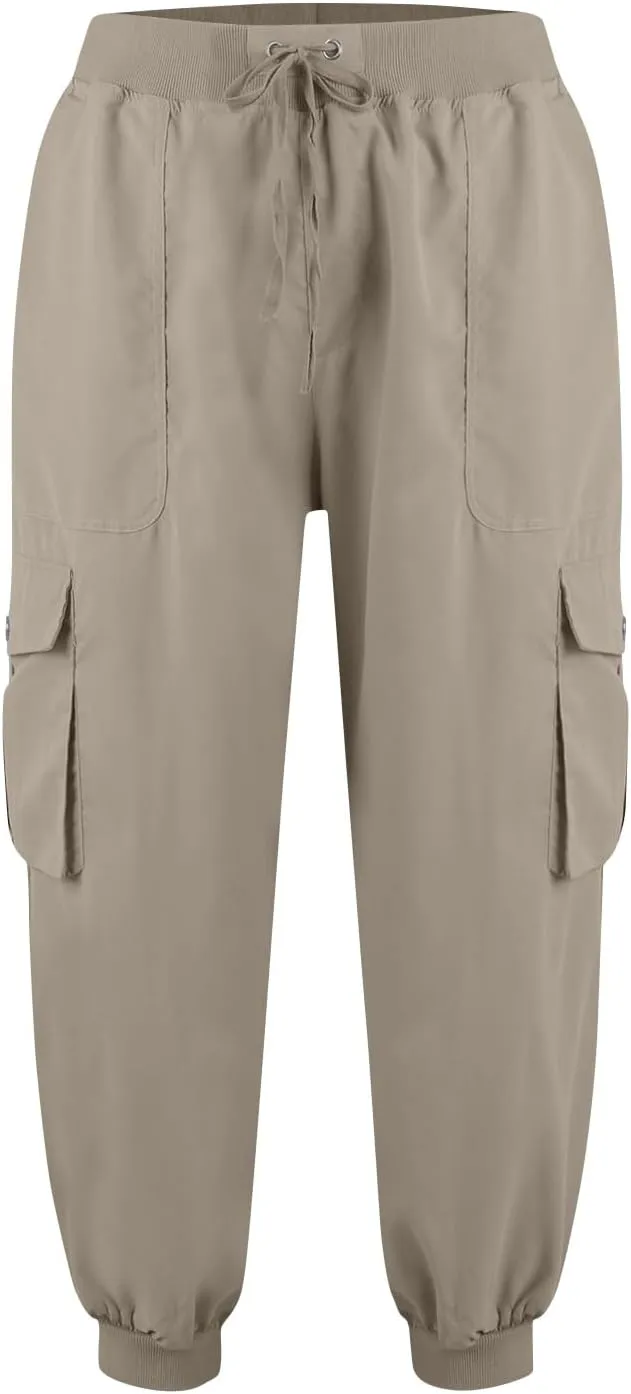 Women Hiking Pants Lightweight Cargo Joggers Outdoor Quick Dry Athletic Pants with Pockets Casual Travel Pants