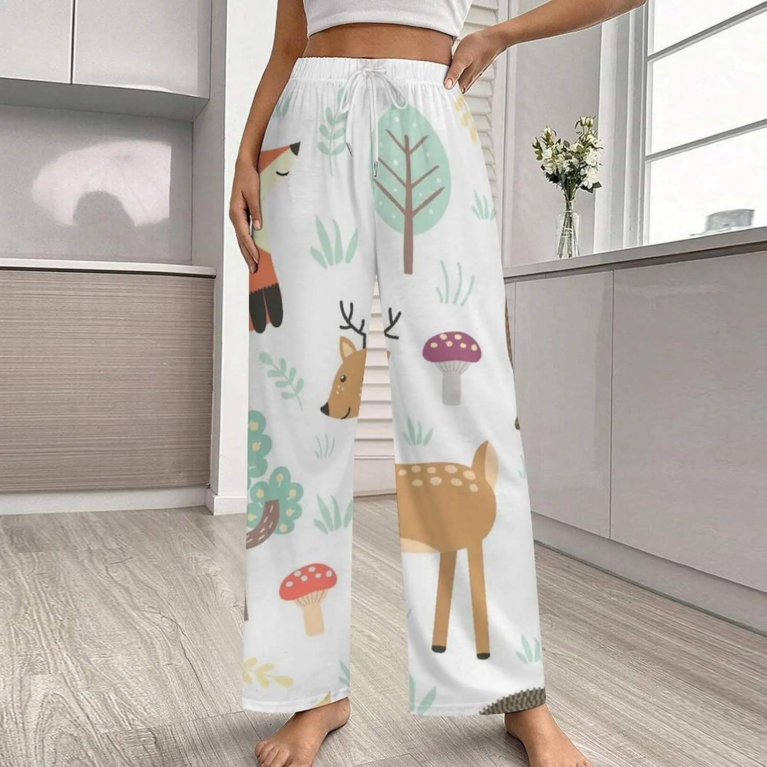 Women Pajama Pants Trouser Lounge Pants Sleepwear with Pockets (S-5XL)