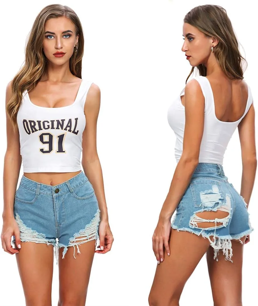 Women Sexy Denim Cut Off Shorts Low/High Waist Distressed Ripped Hole Shorts Hot Jeans Nightclub Wear