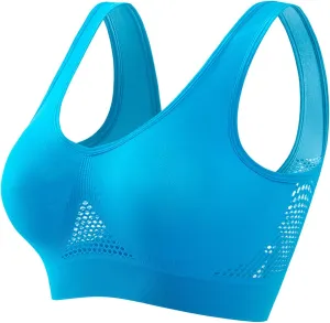 Women Sports Bra Tank Tops Wirefree Padded Bra Comfort High Impact Support Yoga Workout Fitness Bras Bralettes