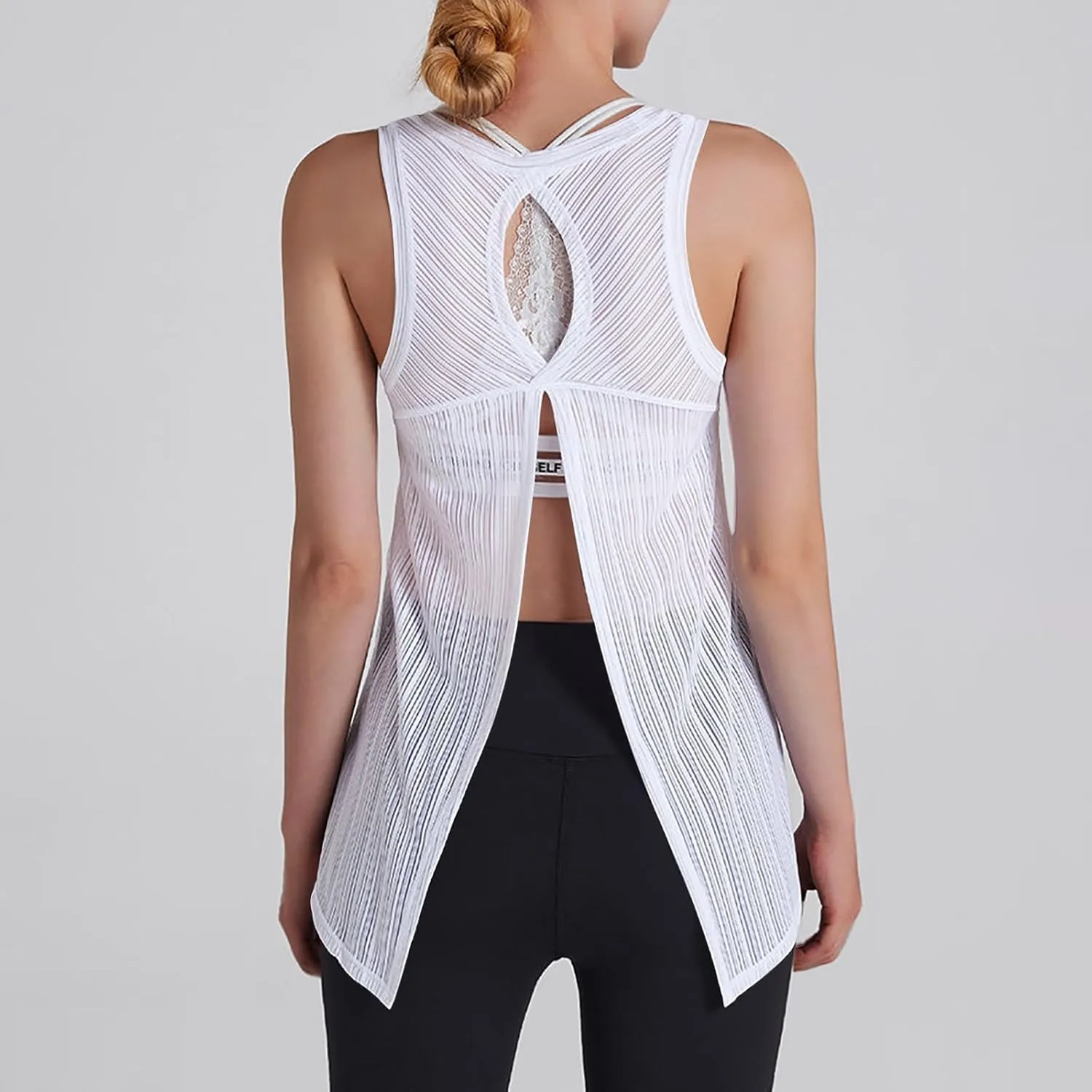 Women Summer Quick Dry Athletic Tank Top Sleeveless Lightweight Mesh Breathable Workout Shirts Loose Comfy Yoga Tops