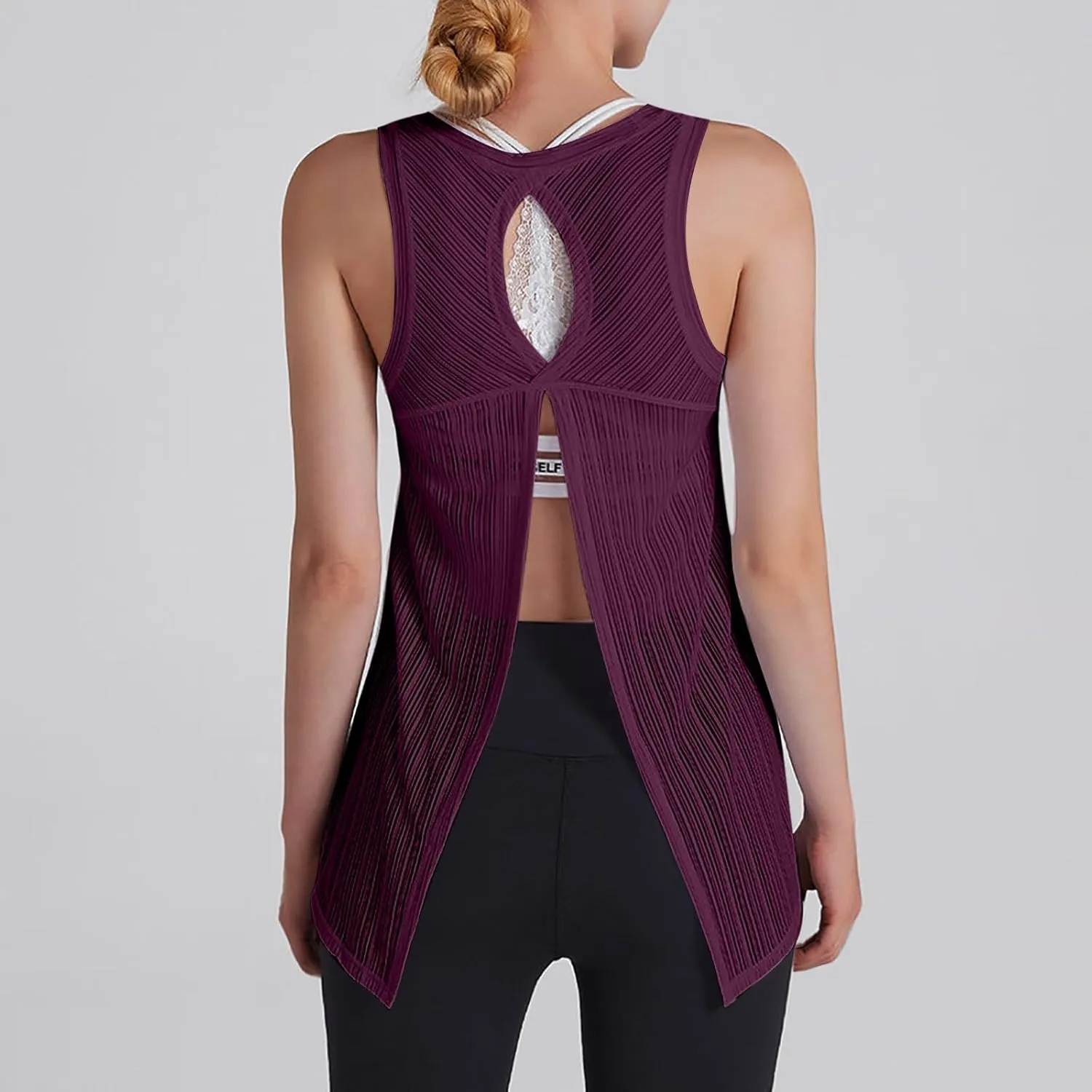 Women Summer Quick Dry Athletic Tank Top Sleeveless Lightweight Mesh Breathable Workout Shirts Loose Comfy Yoga Tops