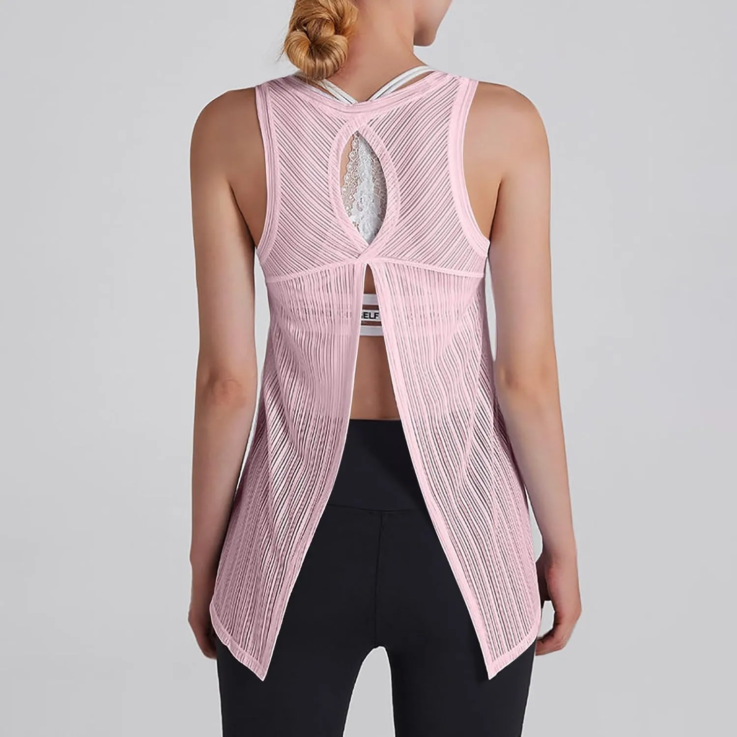 Women Summer Quick Dry Athletic Tank Top Sleeveless Lightweight Mesh Breathable Workout Shirts Loose Comfy Yoga Tops