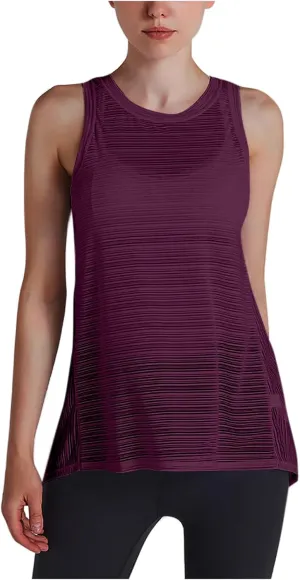 Women Summer Quick Dry Athletic Tank Top Sleeveless Lightweight Mesh Breathable Workout Shirts Loose Comfy Yoga Tops