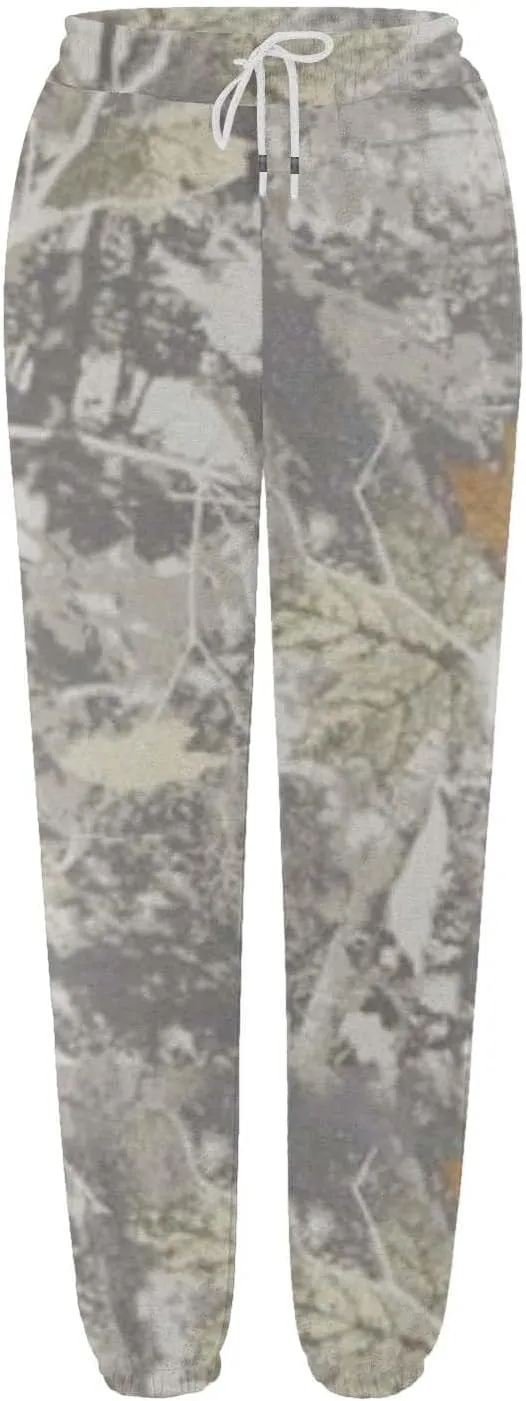 Womens Camo Sweatpants Wide Leg High Waisted Pants Casual Baggy Workout Joggers Camouflage Sweat Pants Trousers