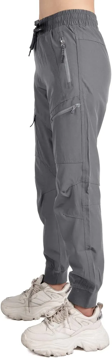 Women's Cargo Joggers Pants Lightweight Athletic Outdoor Travel Hiking Quick Dry Workout Pants