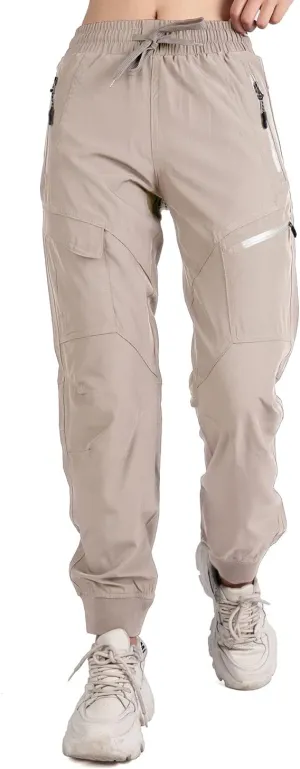 Women's Cargo Joggers Pants Lightweight Athletic Outdoor Travel Hiking Quick Dry Workout Pants