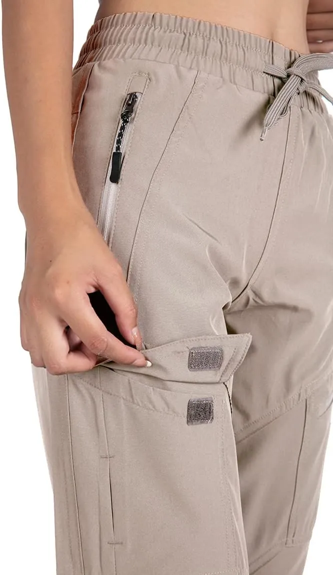 Women's Cargo Joggers Pants Lightweight Athletic Outdoor Travel Hiking Quick Dry Workout Pants