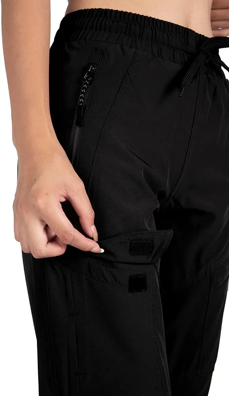 Women's Cargo Joggers Workout Pants Outdoor Lightweight Quick Dry Athletic Travel Hiking Pants