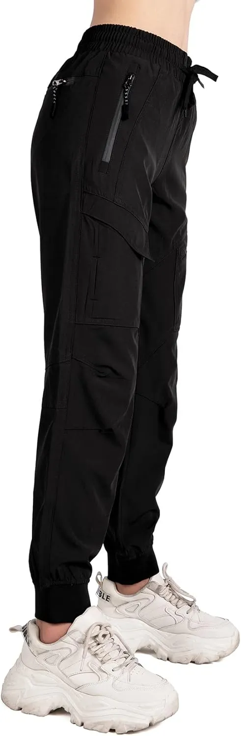 Women's Cargo Joggers Workout Pants Outdoor Lightweight Quick Dry Athletic Travel Hiking Pants