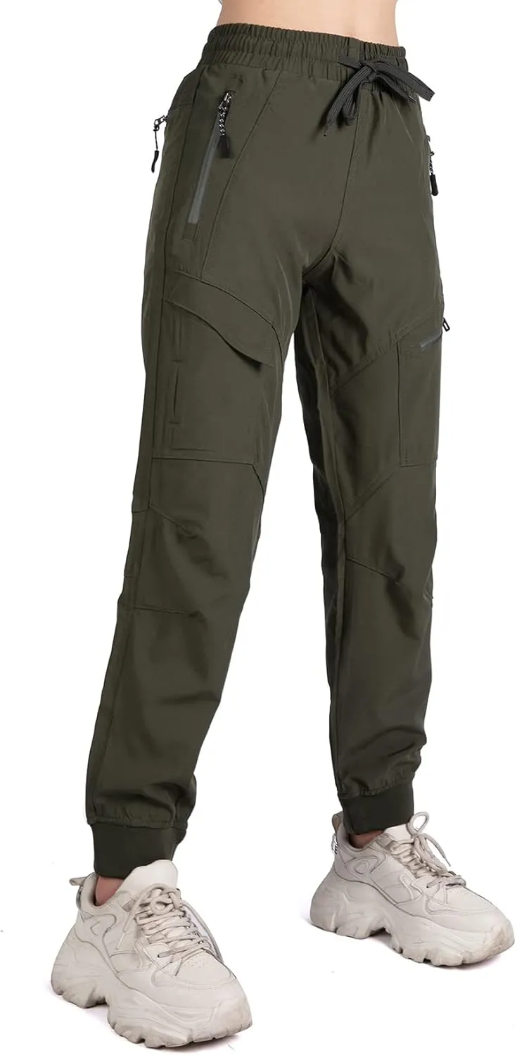 Women's Cargo Joggers Workout Pants Outdoor Lightweight Quick Dry Athletic Travel Hiking Pants