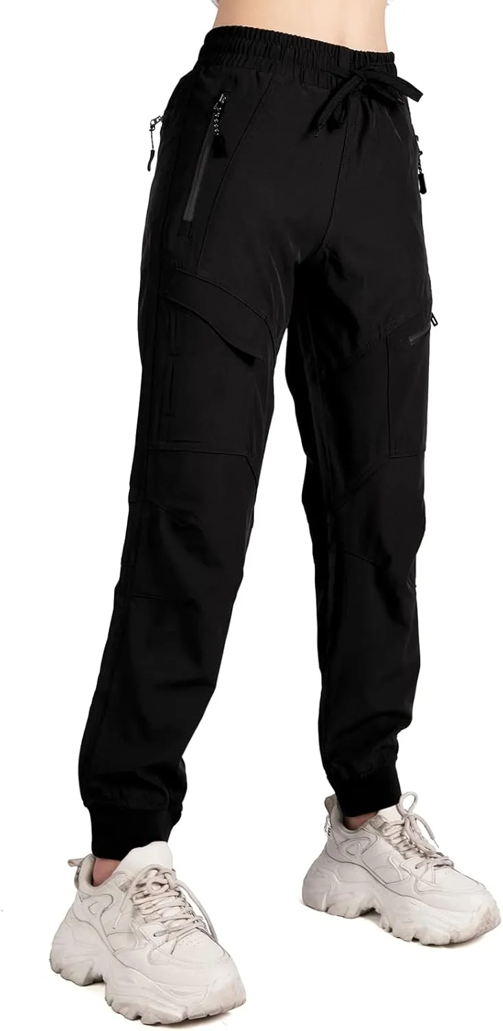 Women's Cargo Joggers Workout Pants Outdoor Lightweight Quick Dry Athletic Travel Hiking Pants