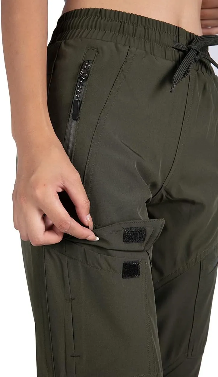 Women's Cargo Joggers Workout Pants Outdoor Lightweight Quick Dry Athletic Travel Hiking Pants
