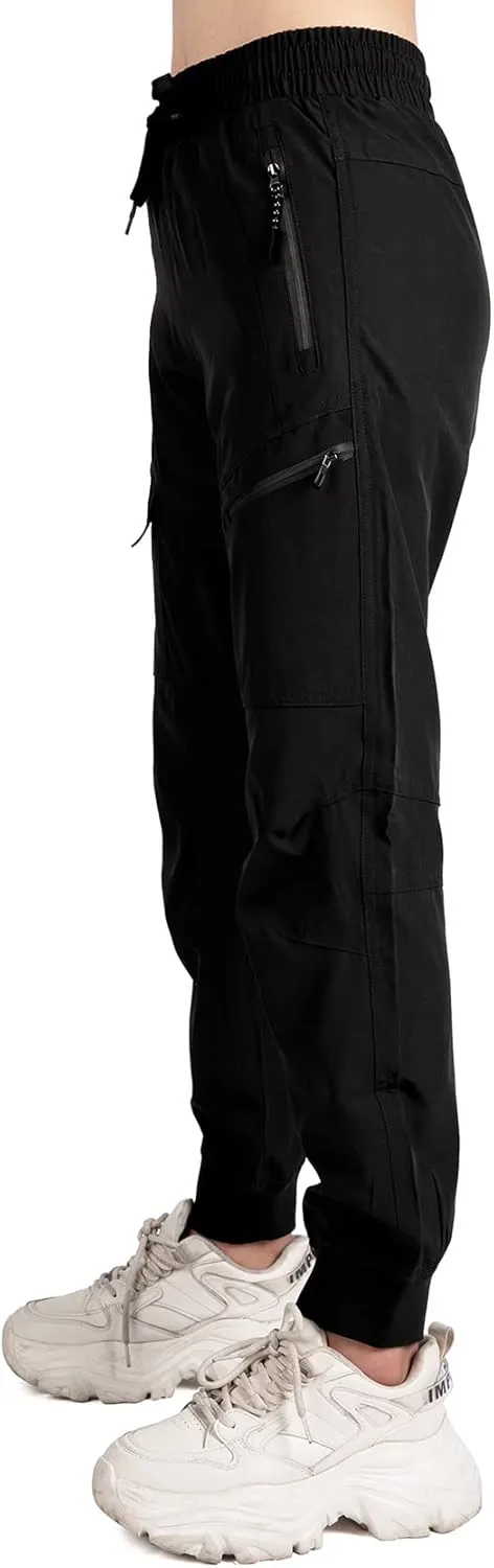 Women's Cargo Joggers Workout Pants Outdoor Lightweight Quick Dry Athletic Travel Hiking Pants