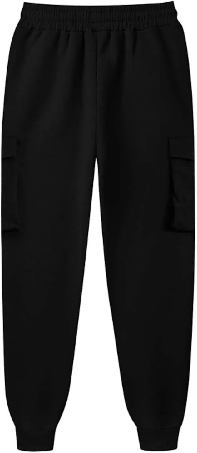 Womens Cargo Sweatpants Casual Loose Fit Workout Joggers Trendy Baggy Sweat Pants Fall Fashion Pants with Pockets