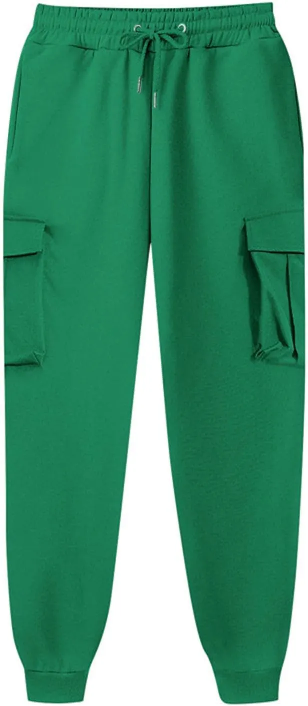 Womens Cargo Sweatpants Casual Loose Fit Workout Joggers Trendy Baggy Sweat Pants Fall Fashion Pants with Pockets