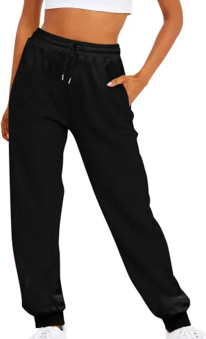 Womens Cargo Sweatpants Casual Loose Fit Workout Joggers Trendy Baggy Sweat Pants Fall Fashion Pants with Pockets