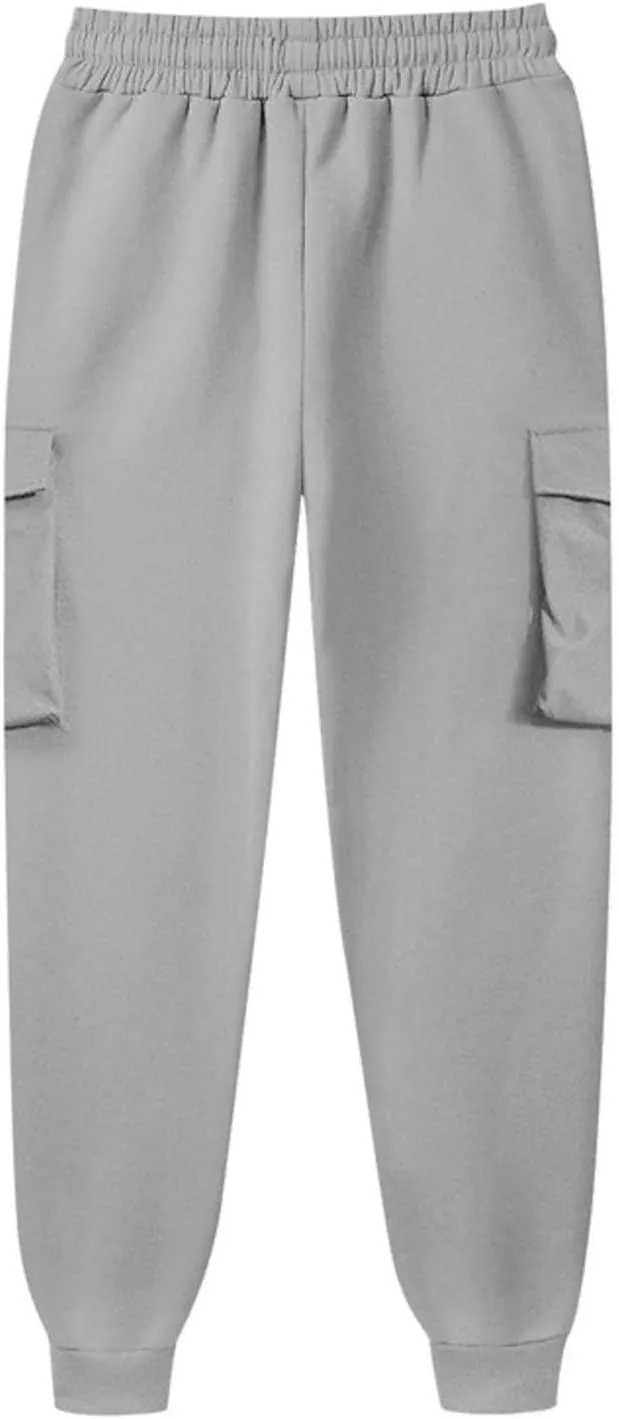 Womens Cargo Sweatpants Casual Loose Fit Workout Joggers Trendy Baggy Sweat Pants Fall Fashion Pants with Pockets