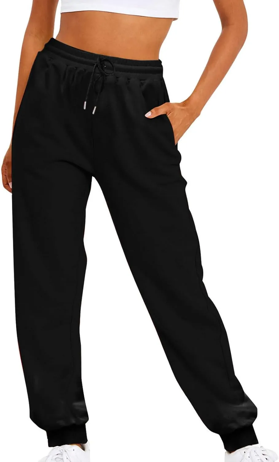Womens Cargo Sweatpants Casual Loose Fit Workout Joggers Trendy Baggy Sweat Pants Fall Fashion Pants with Pockets