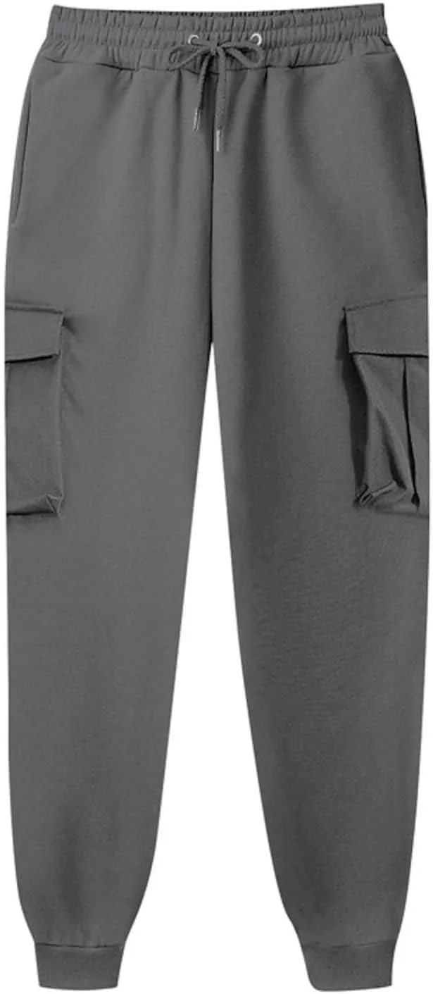 Womens Cargo Sweatpants Casual Loose Fit Workout Joggers Trendy Baggy Sweat Pants Fall Fashion Pants with Pockets