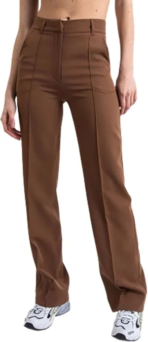 Womens Casual Slim Fit Trousers High Waisted Wide Straight Leg Trousers Classic Solid Color Flowy Skin-Friendly