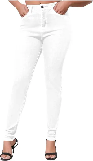 Womens Classic Jean Pants High Waisted Skinny Stretch Butt Lifting Jeans Trendy Slim Fit Denim Pants with Pockets