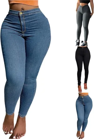 Womens Jeans Curvy Butt Lifting High Waisted Stretch Skinny Jeans Colombian Denim Pants Sexy Jegging with Pockets