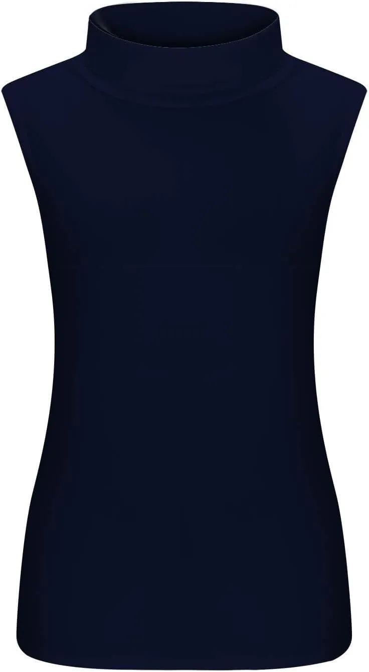 Womens Mock Turtleneck Tank Tops 2025 Summer Slim Fit Sleeveless Top Stretchy Basic Casual Pullover Layer Tee Shirts