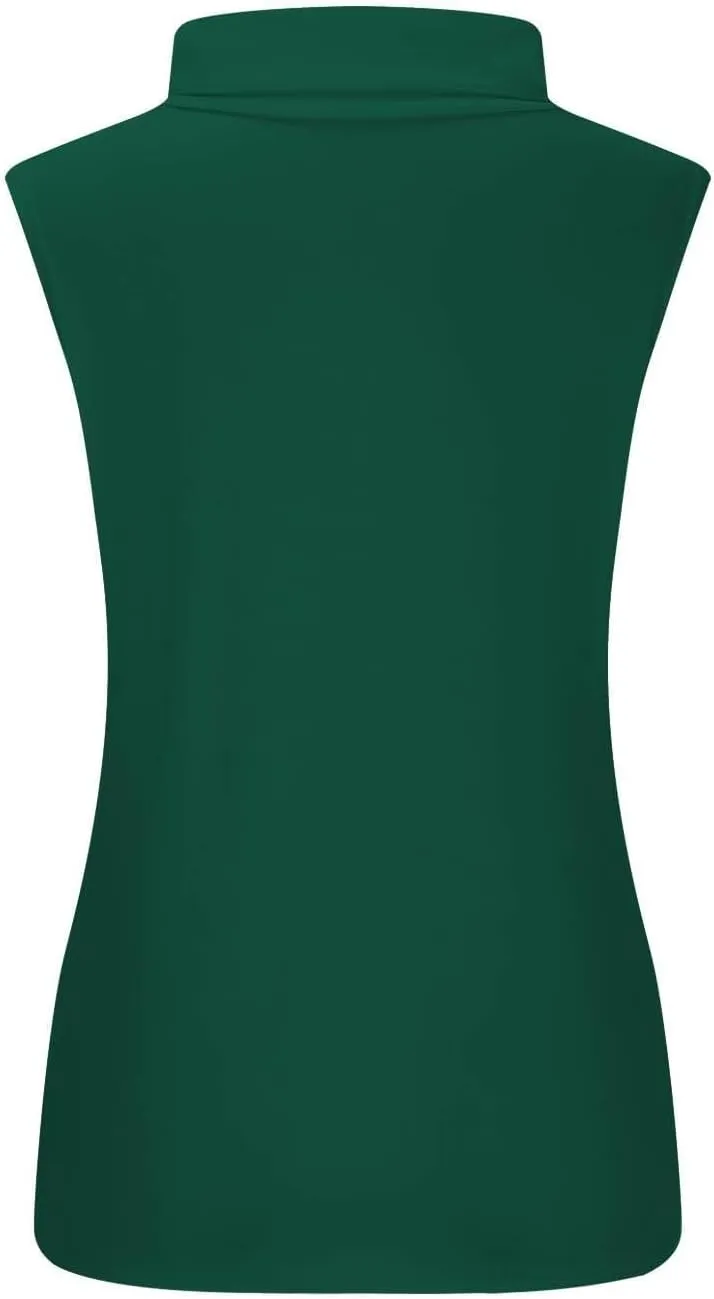 Womens Mock Turtleneck Tank Tops 2025 Summer Slim Fit Sleeveless Top Stretchy Basic Casual Pullover Layer Tee Shirts