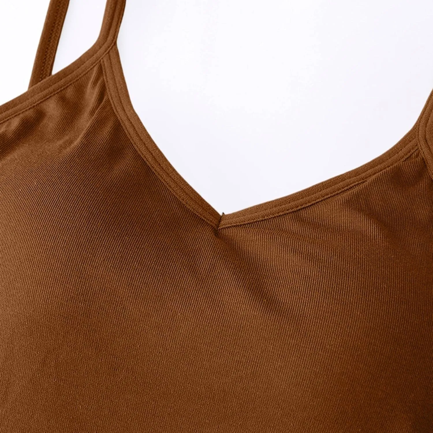 Womens Modal Built-in Bra Summer 2025 Basic Padded Yoga Shirt Shelf Bras Workout Camisole Casual Modal Undershirt