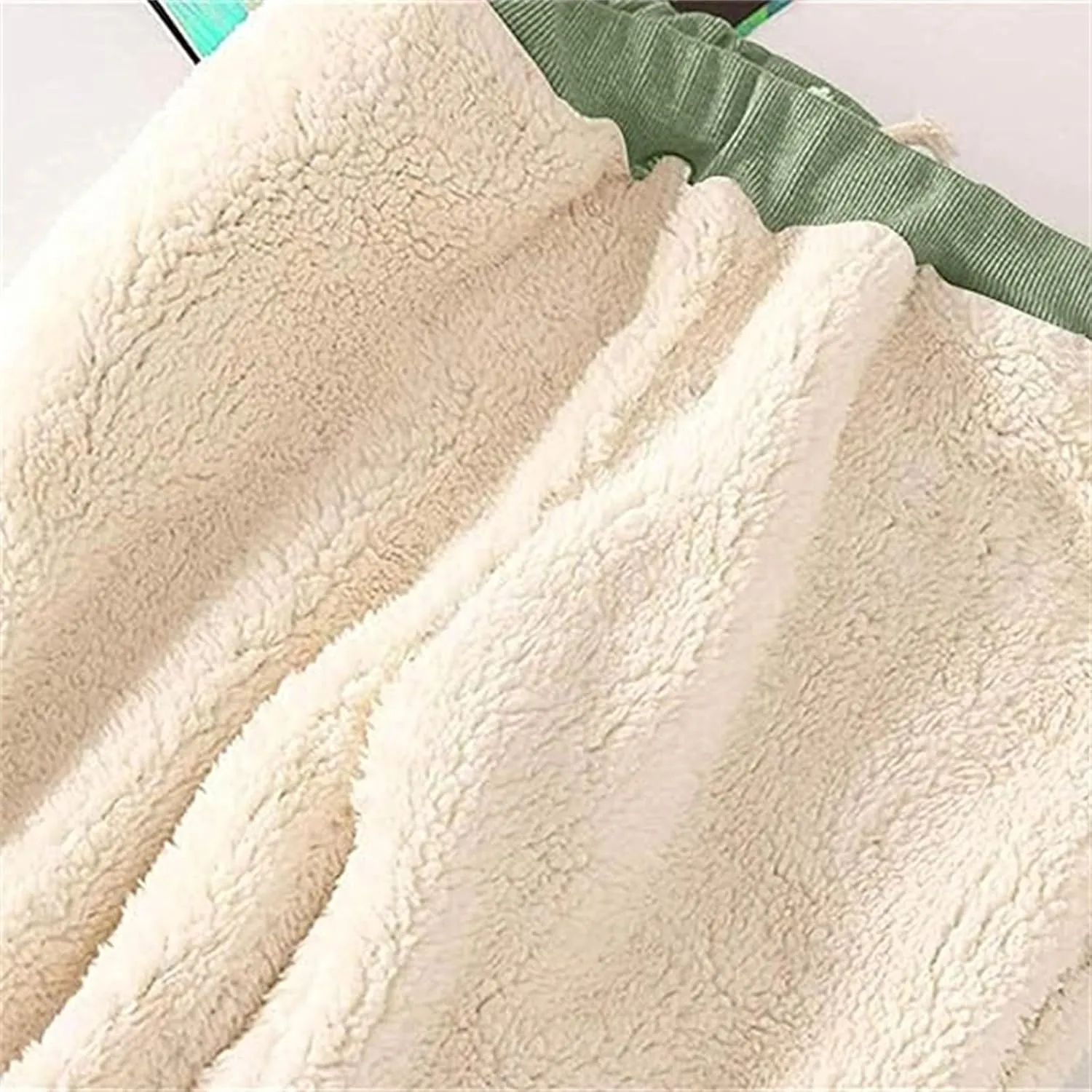Women's Sherpa Fleece Lined Thicken Joggers Casual Solid Drawstring Waist Cinch Bottom Sweatpants Comfy Warm Home Loungewear