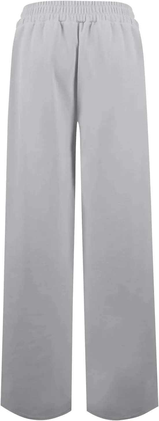 Womens Sweatpants 2025 Baggy Wide Fleece Lined Straight Leg High Waisted Pants Loose Fit Athletic Joggers Pockets